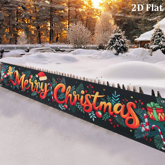 Christmas Outdoor Banner Merry Christmas Decorations For Home 2025 Outdoor Decor Xmas Navidad Noel Natal Happy New Year 2026