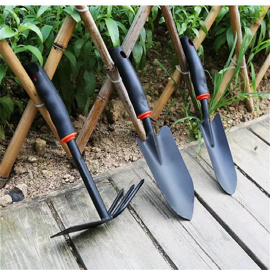 Gardening Shovel, Gardening Vegetable Planting Tools, Rake, Hoe, Trowel, Small Tool Set of 4, Gardening Gifts for Women and Men