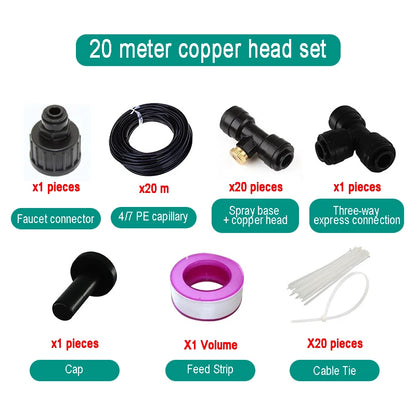 Garden Irrigation Misting System Kit Gardening Farms Public Green Spaces Flexible and Easy To Install Garden Irrigation Solution