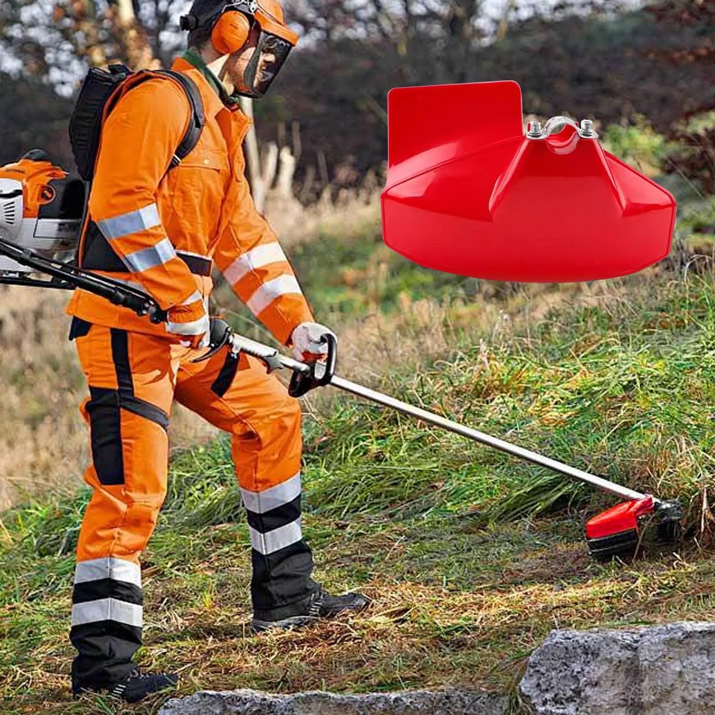 S/L Lawn Trimmer Protective Cover Weeder Protective Board Nylon Material Protection Tool for Lawnmowers Trimmers and Irrigators