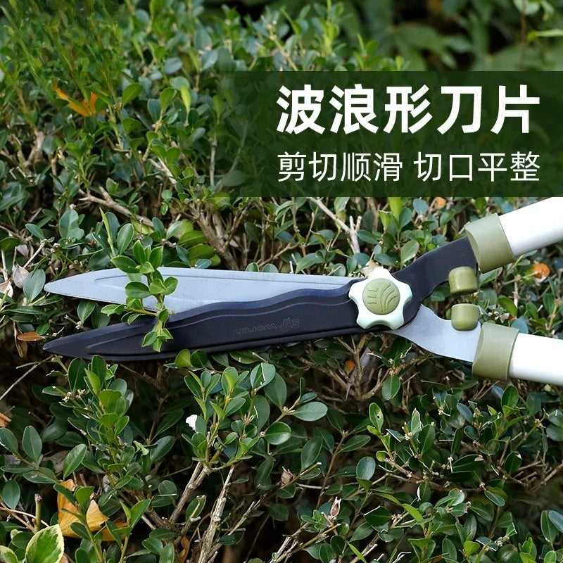 2025 Gardening tools: large scissors, hedge trimmer, lawn mower, pruning shears, flowers and plants, tree branches, garden trees