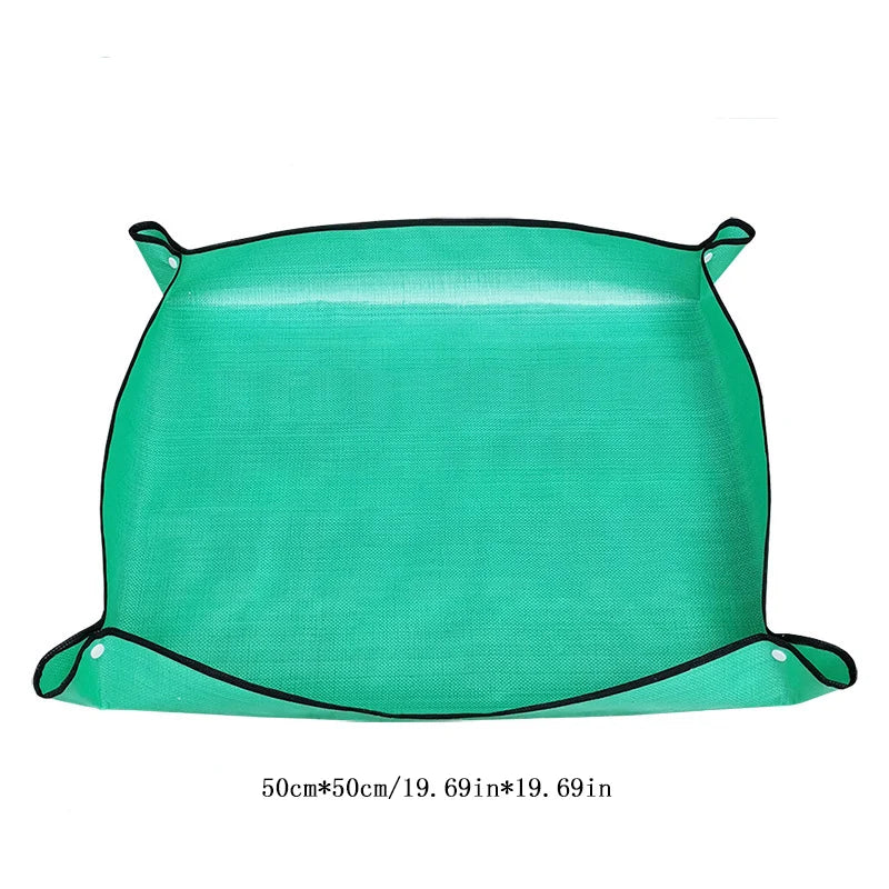 50*50cm Flower Pots Transplanting Mats Gardening Planting Mat Pe Plant Repotting Mat Foldable Waterproof Gardening Potting Pad