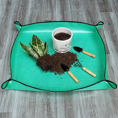 50*50cm Flower Pots Transplanting Mats Gardening Planting Mat Pe Plant Repotting Mat Foldable Waterproof Gardening Potting Pad