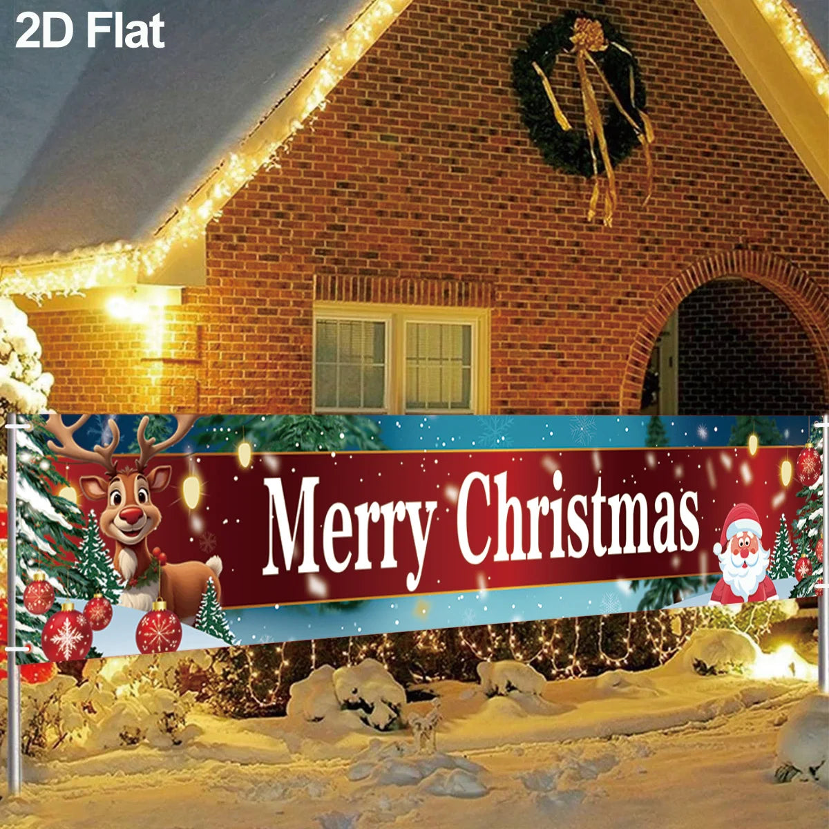 Christmas Outdoor Banner Merry Christmas Decorations For Home 2025 Outdoor Decor Xmas Navidad Noel Natal Happy New Year 2026