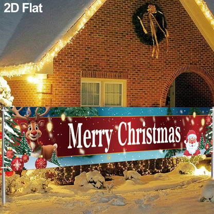 Christmas Outdoor Banner Merry Christmas Decorations For Home 2025 Outdoor Decor Xmas Navidad Noel Natal Happy New Year 2026