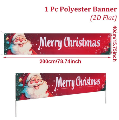 Christmas Outdoor Banner Merry Christmas Decorations For Home 2025 Outdoor Decor Xmas Navidad Noel Natal Happy New Year 2026