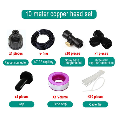 Garden Irrigation Misting System Kit Gardening Farms Public Green Spaces Flexible and Easy To Install Garden Irrigation Solution
