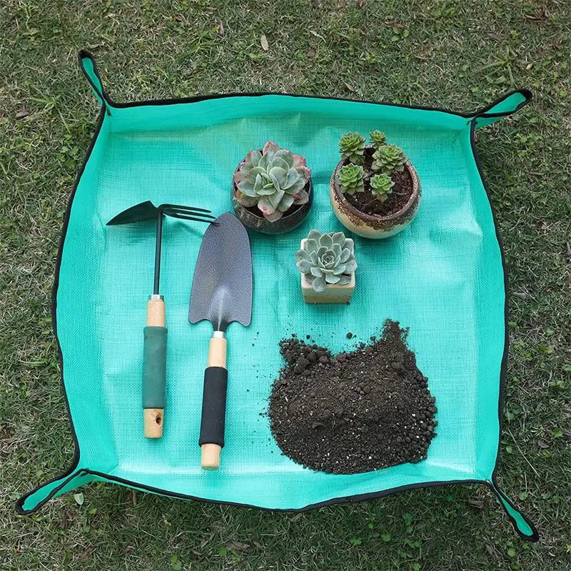 Flower Pots Transplanting Mats Gardening Planting Mat PE Plant Repotting Mat Foldable Waterproof Gardening Potting Pad