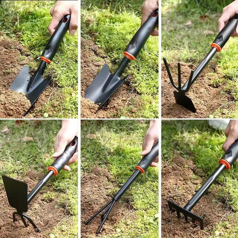 Gardening Shovel, Gardening Vegetable Planting Tools, Rake, Hoe, Trowel, Small Tool Set of 4, Gardening Gifts for Women and Men