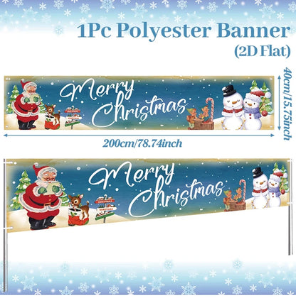 Christmas Outdoor Banner Merry Christmas Decorations For Home 2025 Outdoor Decor Xmas Navidad Noel Natal Happy New Year 2026